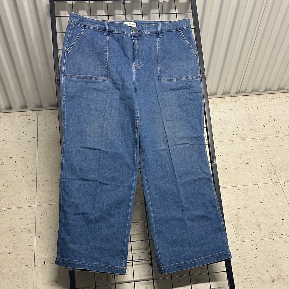 Lane Bryant Flex Magic Waistband Mid Rise Wide Leg Plus Size Jeans